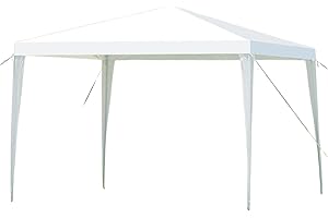Eurohike 3x3 Gazebo with Steel Frame & Durable Waterproof Cover, Easy to Pitch Event Shelter, Marquee, Pergola, Sun Canopy, Ideal for Garden Parties, BBQs, Outdoor Events, Festivals & Camping, White