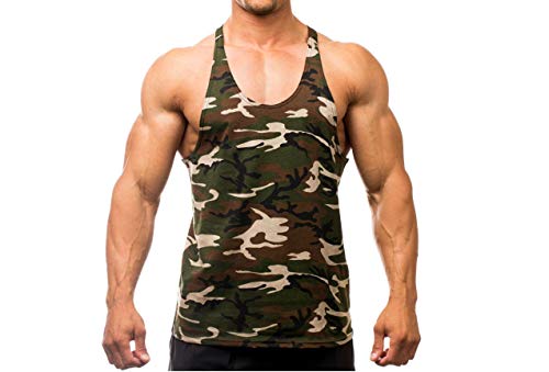 Men's Blank Stringer Y Back Bodybuilding Gym Tank Tops
