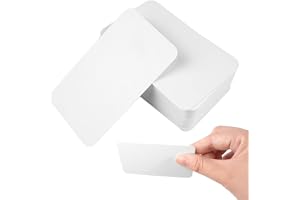 100 stycken kort tomt, 9 x 5,4 cm papperskort, vita kort för egendesign