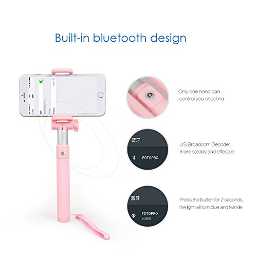 Ofertas para Fotopro Pértiga de Selfie Bluetooth iOS/Android Rosa
Especial
