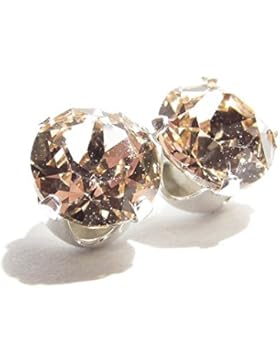 925-Sterling Ohrstecker handgefertigt mit funkelnden Light Silk Kristall aus SWAROVSKI®.