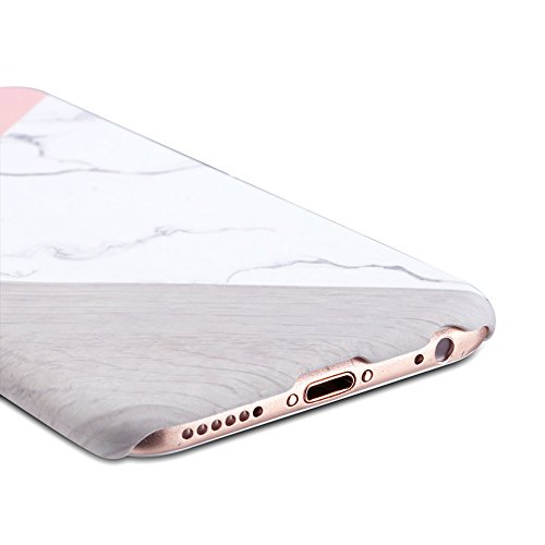iPhone 7 Plus Case,iPhone 8 Plus 5.5 inch Case,Premium Anti-Scratch PC Hard [Granite Marble Natural Stone] and [Textured Pattern Gloss] Slim Thin Back Case Cover for iPhone 7 Plus/iPhone 8 Plus (5.5 inch) - Colour Pink