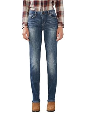 ESPRIT Damen Straight Leg Jeans mit heller Waschung