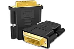CABLEPELADO Adaptador DVI Macho a HDMI Hembra | Dual Link (24 + 1 Pines) | Adaptador bidireccional DVI | 1080P Full HDTV | Compatible con PS3/PS4, TV Box, BLU-Ray, Proyector | Negro
