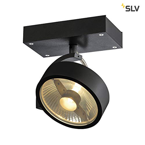 Preisvergleich Produktbild SLV Wandleuchte Deckenleuchte, Aluminium, GU10, 75 W, Schwarz matt, 1 Strahler