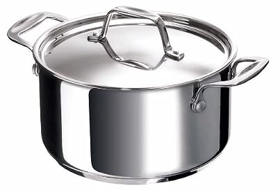 Bekaline 12061244 Chef Faitout + Couvercle en acier inoxydable 24 cm