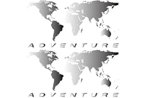 CUSTOM VINYL Pack 2 Pegatinas Globo para BMW R 1200 1150 1100 GS Adventure cofre R GS Adv (Plata)