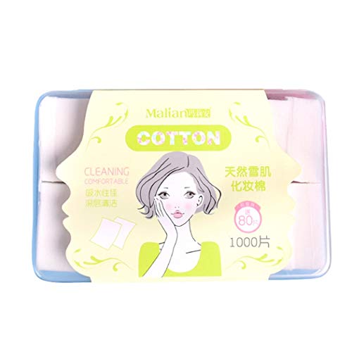 Preisvergleich Produktbild Wattepad 1000 Gesichtsreinigung Reinigung Baumwolle Baumwolle Dünn Geschnittene Spanlose Box (Color : 5 packs, Size : 1000 pieces / pack)
