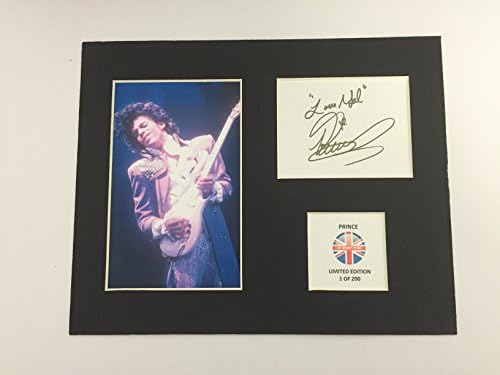 LIMITED EDITION PRINCE SIGNED DISPLAY PRINTED AUTOGRAPH AUTOGRAPH AUTOGRAF AUTOGRAM SIGNIERT SIGNATURE MOUNT FRAME