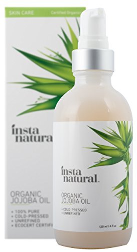 Preisvergleich Produktbild InstaNatural Jojobaöl – 100% reines&zertifiziertes Bio-Öl – kaltgepresste&unraffinierte Feuchtigkeitspflege für Haut (Gesicht&Körper), Haare und Nägel – 120 ml
