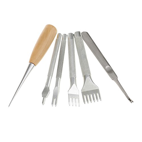 MagiDeal 39 Stück / Set Fertigkeit DIY handgemachte Werkzeuge Schlags-Edger Trench Geräte Gürtel Schlags Set Lederhandwerkzeuge - 2