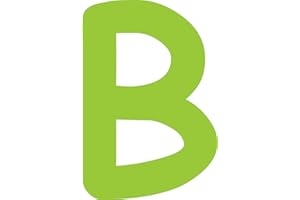 Kleckerliese Alphabet Buchstaben 20cm selbstklebende Aufkleber Wandtattoo Wanddekoration Kinderzimmer STICKER B - Höhe 20cm, Farbe Lindgrün