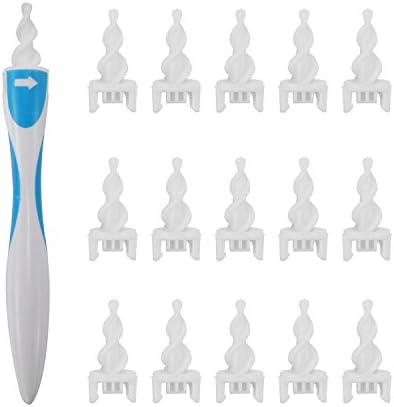 eLander spiral ear cleaner ear wax removal with 16 spare heads [without risk of damage to the ears]