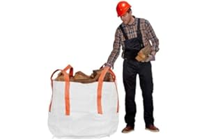 BIGBAGLAND Big Bag Vide 0.5m³ | BigBag 80x80x80cm capacité 1500kg | Sac résistant, 4 Sangles croisées | Lot de 5 Sacs