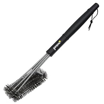 Profi Grillbrste Mit Extra Langem Griff 45cm 3x Schnellere Grillrost Reinigung Durch 3 In 1 Edelstahl Brsten Ideal Zum Reinigen Eines Holzkohle Gas Oder Elektro Grills