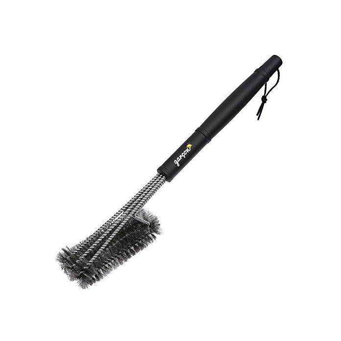 Profi Grillbrste Mit Extra Langem Griff 45cm 3x Schnellere Grillrost Reinigung Durch 3 In 1 Edelstahl Brsten Ideal Zum Reinigen Eines Holzkohle Gas Oder Elektro Grills