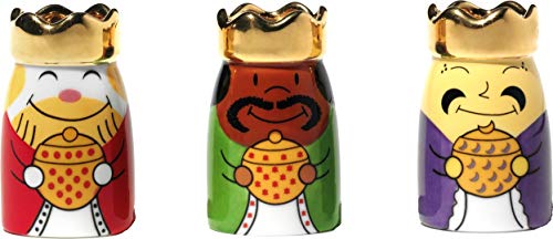 A di Alessi AMGI10SET1 - Figura de Porcelana Pintada a Mano (3 Unidades), diseño de los Reyes Magos