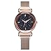 Produktbild Yallylunn Fashion Starry Sky Mosaic Diamond Quartz Mesh Belt Magnetic Buckle Ladies Watch Mode Wild Wird Nicht Leicht Brechen Dating Party Einstellbar
