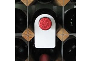 Euposia Etichette da Cantina - Collarini in Plastica per Identificazione Bottiglie Vino - Riutilizzabili - PLASTIC WINE TAG colore BIANCO - Set da 24 pz. - By