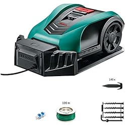 Tondeuse robot intelligente Bosch - Indego 350 (largeur de coupe de 19 cm,surface de tonte 350 m², avec accessoires)