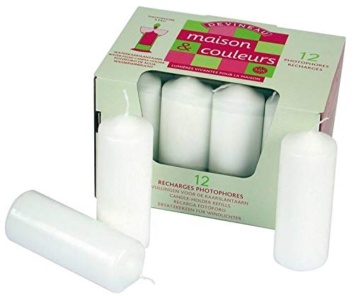 DTM 139500 - Velas decorativas (110 x 40 mm, 12 unidades), color blanco