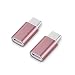 Produktbild kwmobile USB-C auf Micro-USB Adapter - 2er Set Aluminium Stecker USB 3.1 Typ C zu Micro USB in rosegold für z.B. Samsung Google Nexus und Huawei Geräte