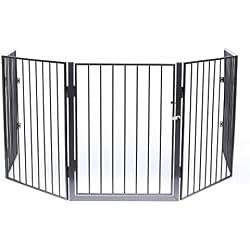 dibea Grille de Protection pour Cheminée - 4 grilles et 1 porte - 60 x 76 x 300 cm