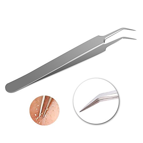 AMTOK Mitesserentferner Pickel und Akne Werkzeug Set 5 Stücke Komedonenquetscher Mitesserentferner Set aus Edelstahl Pickel Extraktor - 4