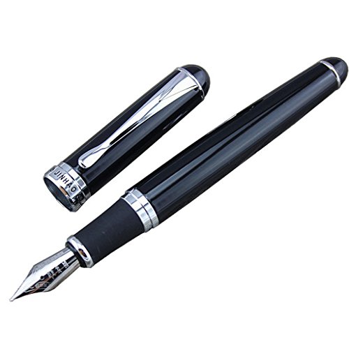 MagiDeal JINHAO X750 Deluxe Schwarz 18kgp Füllfederhalter Mittlere Feder - 5