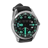 Lemumu Q5 Männer WomanSmar twatch GPS 3G WLAN Herzfrequenz Bluetooth Smart Watch Q5 MTK 6580 1,39 Zoll Auflösung 400*400 Pixel für Ios Android, Schwarz
