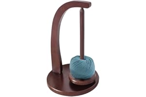 GIDWRIY Porta Gomitolo Rotante,Portagomitolo Girevole per Uncinetto,Avvolgitore per Lana In Legno,Svolgitore Di Lana,Porta Lanas,Yarn Holder,Portas Filato,Supporto Magnetico per Filati Ricami a Maglia