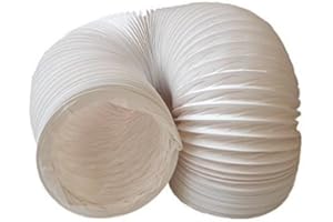 Tubo di scarico aria daniplus, flessibile, in PVC, diametro 150 mm, lunghezza 4 m, perfetto per impianti di climatizzazione, asciugatrici e cappe aspiranti