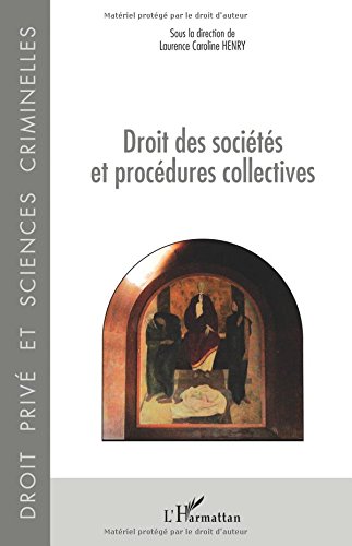 Droit des sociétés et procédures collectives francais Droit des sociétés et procédures collectives francais