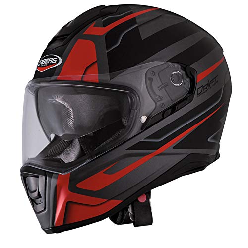 Caberg Helm Drift Shadow matt Gun Schwarz Rot, 30120053, Größe XL (61/62 cm)