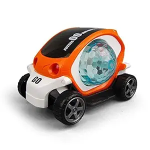 VGRASSP 360 Degree Rotating Stunt Car Toy for Kids - Bump and Go Action with 4D Lights and Music