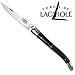 Produktbild Forge de Laguiole Taschenmesser 11 cm Inox glänzend schwarze Hornspitze inkl. Prymo Diamantschärfer