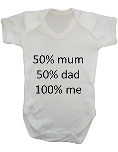 50 Percent Mum 50 Percent Dad 100 Percent Perfect Cute Family Gift Baby Onesie Vest