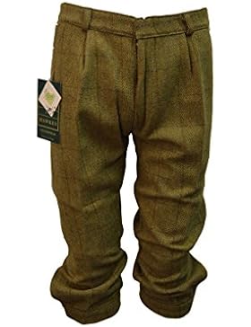Herren Kniebundhose aus Tweed - für die Jagd geeignet - Helles Salbeigrün - Größen 30“ bis 46“