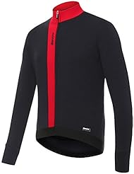 Maillot De Ciclismo De Manga Larga Santini 2017 Origine Winter Rojo (L , Negro)