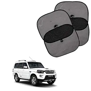 Car Sun Shades for Side and Rear Window for Mahindra Scorpio (Set of 4)