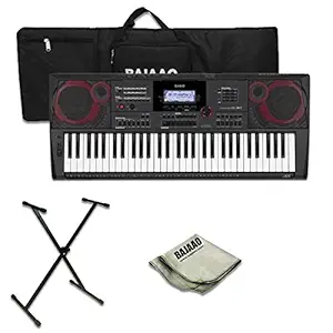 Casio CT-X9000IN 61-Key Portable Keyboard with Gig Bag,Stand and Polishing Cloth