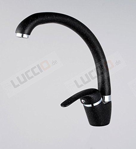 ZXC 4100-8C Granit Qualitäts Einhand Spültisch Mischbatterie Armatur Schwarz- NEU - 5