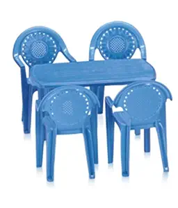 Nilkamal Toyset For Kids 4 Toy Chair And 1 Table- Multi Color