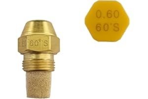 ALTHERISS Gicleur Universel Chaudière Fioul - Gicleur OD Type S - 0,60 US gal/h - 60° S - Remplace Gicleur Danfoss, Delavan, Monarch, Steinen - Gicleur Générique - Laiton - Haute Qualité