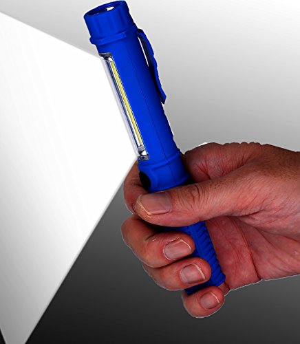 Tragbare LED Arbeitsleuchte Taschenlampe und COB Flutlicht mit Befestigungs-Clip und Magnet.Sehr geeignet für Heim, Auto, Camping, Emergency Kit, Werkstatt und mehr!Plus KOSTENLOS Batterien - 7