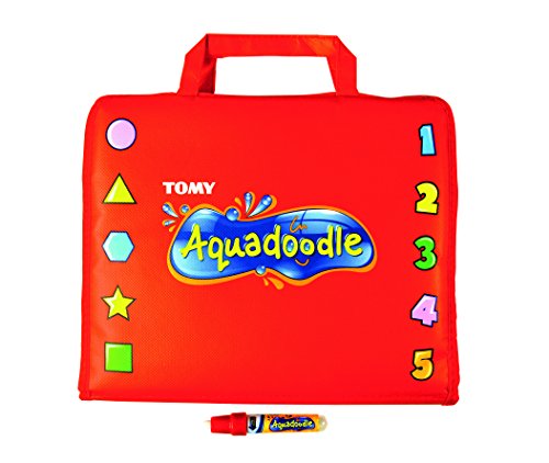TOMY - Valisette de Dessin Aquadoodle Rouge T6659, Malette Dessin à Eau Sans Taches, Jeux pour Enfants Format Voyage, Convient aux Enfants 18mois+