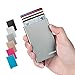 Produktbild LunGear Kreditkartenetui mit RFID Blocking Schutz Slim Aluminium Kreditkartenhalter Mini Metall Geldbörse hält 7 Karten für Damen und Herren(Grau)
