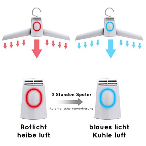 Tragbar Elektrisch Kleiderbügel Faltbar Luft Trockner Heizlüfter für Haus und Reisen - 3