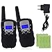 Produktbild Miavogo 2 x Walkie Talkie Set für Kinder PMR Funkgerät mit LC-Display + Taschelampe - Reichweite bis zu 3 Km, Schwarz