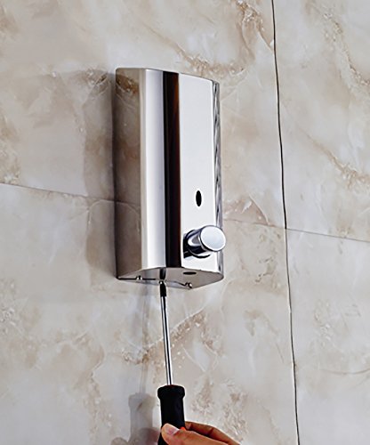 RZM Seifenspender Wandmontage Single Head Creative Edelstahl Seifenspender Shampoo Hand Seifenspender Hotel Badezimmer Seifenspender Liquid Pumpe Dispenser ( größe : 300ML ) - 2